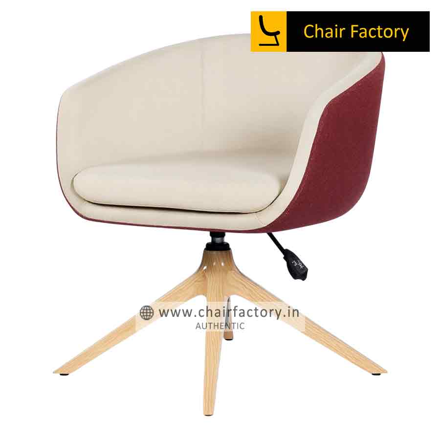 club lounge chair white and red